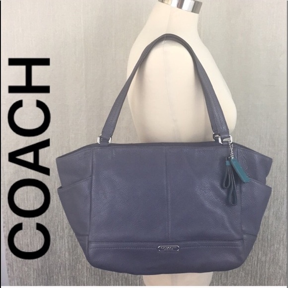 Coach Handbags - ⭐️ COACH BLUE LEATHER SHOULDER BAG 💯AUTHENTIC